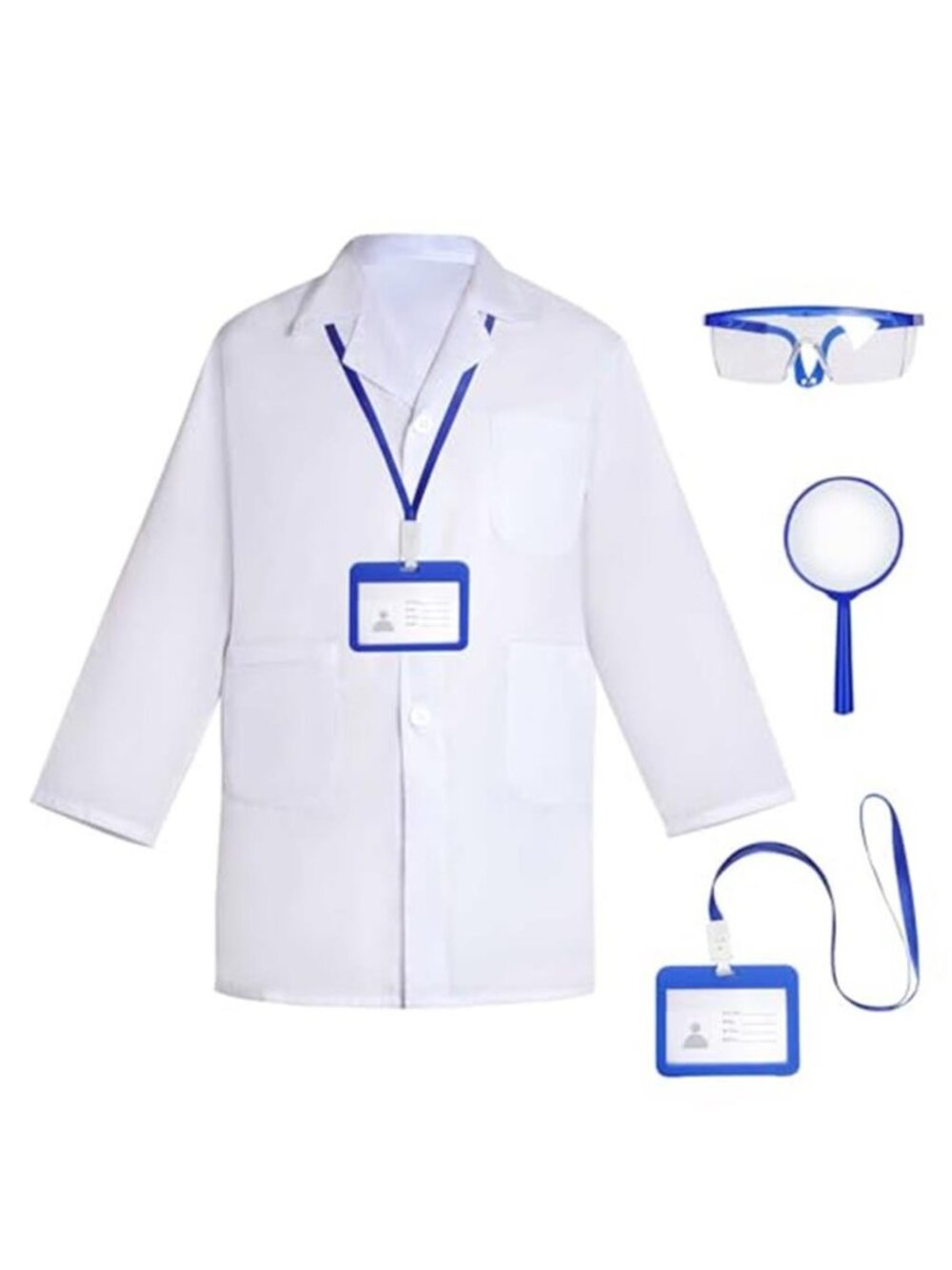 Doctor Scientist Costume Kids Lab Coat and Goggles Children Dress Up Kit with